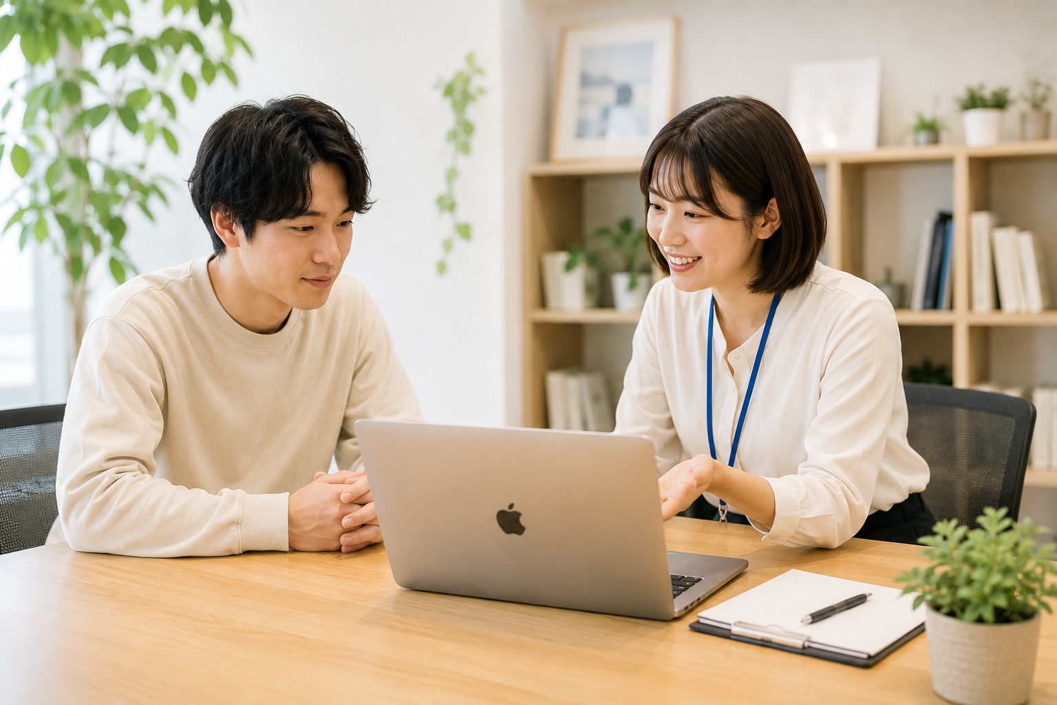 個別相談で安心して利用を相談できるイメージ
